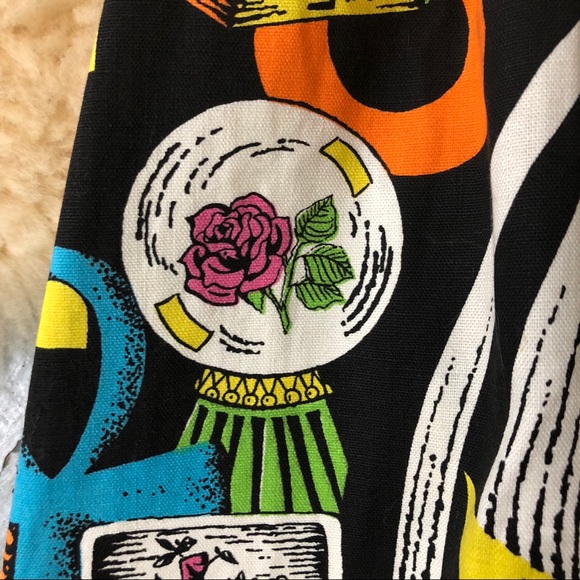 1960’s 1970’s Occult & Mysticism Print Skirt RARE - Picture 5 of 8